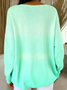 Women Cotton Ombre Long Sleeve Comfy Casual Sweater