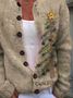 Women Christmas Long Sleeve Comfy Vintage Printing Cardigan