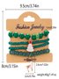 New Christmas Rice Bead Bracelet Four-pack Women's Stacking Santa Claus Snowflake Bell Elk Holiday Party Bracelet