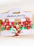 Christmas Polymer Clay Bracelet Christmas Colorful Santa Claus Snowflake Snowman Bracelet Christmas Bracelet Set
