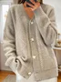 Women Plain Long Sleeve Comfy Casual Cardigan