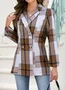 Women Geometric Spring/Fall Outerwear Casual Long Sleeve Shawl Collar Regular Blazer