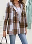 Women Geometric Spring/Fall Outerwear Casual Long Sleeve Shawl Collar Regular Blazer