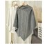 Simple Loose Wool-Blend Asymmetrical Collar Kimono