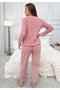 Women Plain Two-Piece Set Daily Long Sleeve Casual Spring/Fall Top With Pants Matching Set