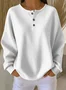 Casual Plain Crew Neck Long Sleeve T-shirt