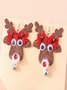 Christmas Colorful Diy Jewelry Christmas Tree Bell Elk Earrings Personality Felt Earrings