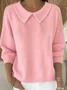 Women Plain Long Sleeve Comfy Casual Printing Sweater
