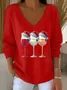 Women Cotton Christmas Long Sleeve Comfy Casual Sweater