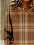 Casual Hoodie Plaid Hoodie Printing