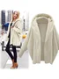 Women Winter Outerwear Casual Split Joint Plain Long Sleeve Lapel Collar Jacket
