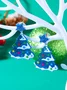 Christmas Earrings Fashion Acrylic Print Christmas Tree Christmas Stockings Gloves Stitching Earrings Christmas Holiday Party Earrings