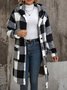 Women Winter Outerwear Casual Geometric Long Sleeve Hoodie Jacket