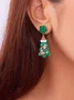 Christmas Earrings Fashion Acrylic Print Christmas Tree Christmas Stockings Gloves Stitching Earrings Christmas Holiday Party Earrings