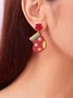 Christmas Earrings Fashion Acrylic Print Christmas Tree Christmas Stockings Gloves Stitching Earrings Christmas Holiday Party Earrings
