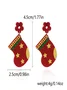 Christmas Earrings Fashion Acrylic Print Christmas Tree Christmas Stockings Gloves Stitching Earrings Christmas Holiday Party Earrings