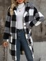 Women Winter Outerwear Casual Geometric Long Sleeve Hoodie Jacket