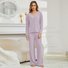 Regular Fit Casual V Neck Pajama Set