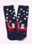 Women's Christmas Socks Autumn And Winter Fur Socks Santa Claus Elk Christmas Tree Snowman Snowflake Striped Gift Mid-tube Christmas Socks