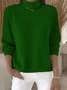 Women Plain Long Sleeve Comfy Casual Sweater