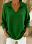 Women Plain Long Sleeve Comfy Vintage Sweater