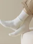 Winter Fleece-lined Thick Wool And Cashmere Warm Mid-calf Cotton Socks
