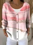 Women Abstract Long Sleeve Comfy Casual Printing Cardigan