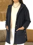 Women Spring/Fall Outerwear Casual Plain Long Sleeve Hoodie Jacket