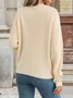 Women Cotton Plain Long Sleeve Comfy Casual Cardigan