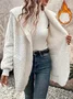 Women Spring/Fall Outerwear Casual Plain Long Sleeve Hoodie Jacket