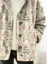 Women Winter Outerwear Vintage Christmas Long Sleeve Jacket