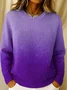Women Gradient Pattern Long Sleeve Comfy Casual Sweater
