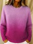 Women Gradient Pattern Long Sleeve Comfy Casual Sweater