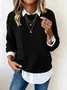 Women Plain Long Sleeve Comfy Casual Sweater