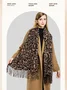 Winter Leopard Print Faux Cashmere Versatile Thick Shawl/scarf/neck Warmer