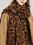 Winter Leopard Print Faux Cashmere Versatile Thick Shawl/scarf/neck Warmer