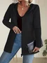Women Spring/Fall Outerwear Casual Multicolor Block Long Sleeve Hoodie Jacket