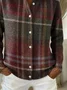 Women Plaid Long Sleeve Comfy Vintage Printing Cardigan