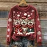Casual Crew Neck Christmas Sweatshirt