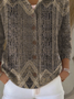 Women Abstract Long Sleeve Comfy Vintage Printing Cardigan