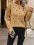 Women Polka Dots Long Sleeve Comfy Casual Printing Sweater