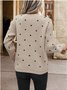 Women Polka Dots Long Sleeve Comfy Casual Printing Sweater