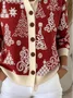 Women Knitted Christmas Long Sleeve Comfy Casual Cardigan