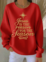 Casual Crew Neck Christmas Sweatshirt