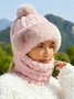 Winter Style All-in-one Hat And Scarf Fleece-lined Thickened Windproof Cold-proof Warm Multi-functional Balaclava For Cycling