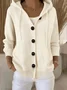 Women Plain Sleeveless Comfy Vintage Cardigan