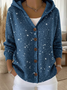 Women Christmas Long Sleeve Comfy Vintage Printing Cardigan