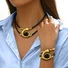 Bohemian Style Spiral Snail-Shaped Acrylic Jewelry Set For Women Necklace And Bracelet Combination