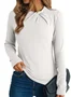 Elegant Plain Long Sleeve T-shirt