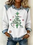 Vintage Shawl Collar Christmas Sweatshirt